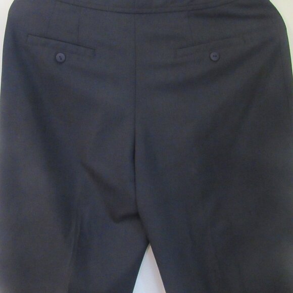 Emilio Bravini Slacks, Black, Rear Button Pockets, Size 8, Made in Canada   E445 - Picture 5 of 7
